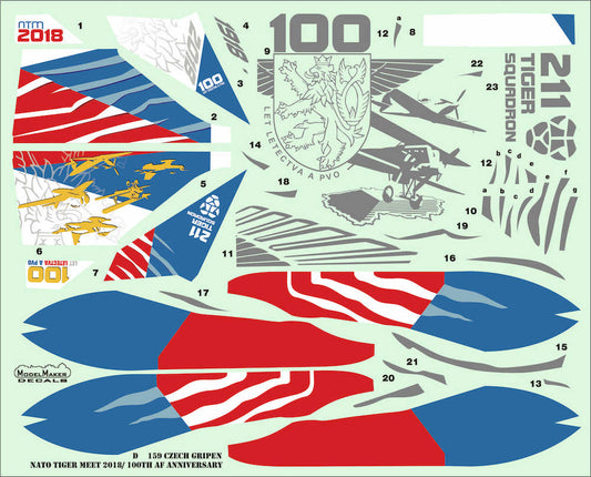 Model Maker Decals D48159 1:48 Czech Gripen 100 Years of Aviation / NTM 2018