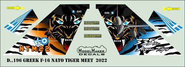 Model Maker D48196 1:48 Greek F-16C NATO Tiger Meet 2022 Decals