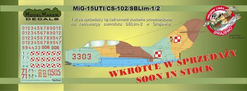 Model Maker Decals D72024 1:72 Mikoyan MiG-15UTI/CS-102/SBLim-1/2 Polish service