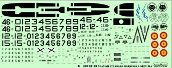 Model Maker D72089 1:72 Spain F/A-18 Standard Markings & Stencils