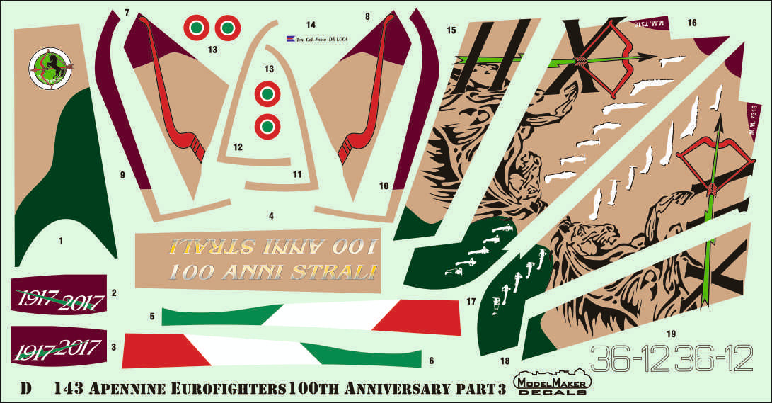 Model Maker Decals D72143 1:72 Apennine Eurofighters Part III