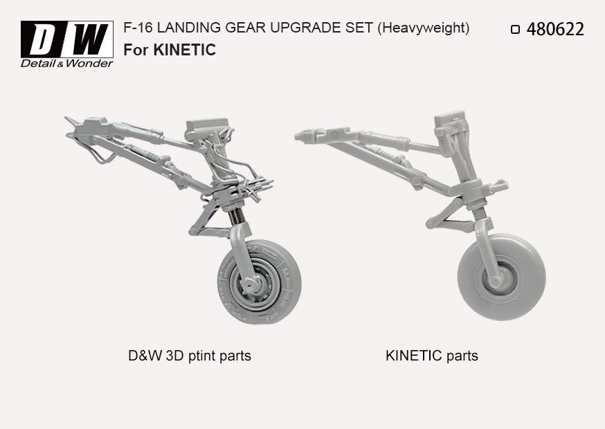 Detail & Wonder DAW480622 1:48 Lockheed-Martin F-16 Landing Gear Upgrade Kit