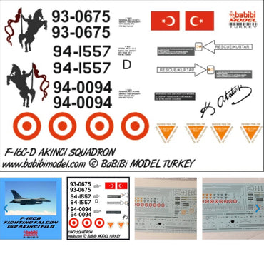 Babibi DBT-01082 1:48 F-16C/D 152 Akingifild Sqn Decals