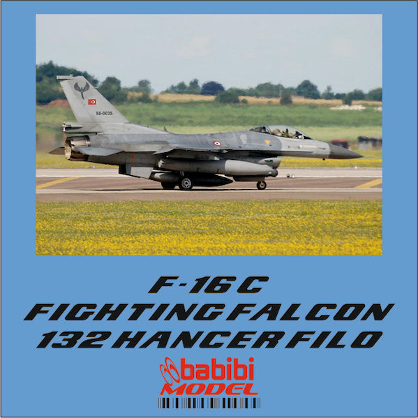 Babibi Models DBT-01137 1:48 Lockheed-Martin F-16C Fighting Falcon 132 Hancer Sq