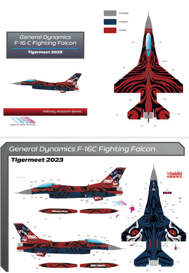 Babibi DBT-01400 1:72 F-16C NATO Tigermeet 2023 Decals