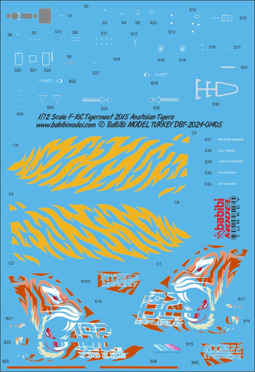 Babibi DBT-01405 1:72 F-16C NATO Tigermeet Anatolian Tigers