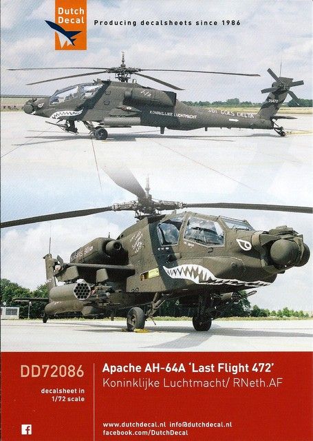 Dutch Decal DD72086 1:72 Bell/Boeing AH-64