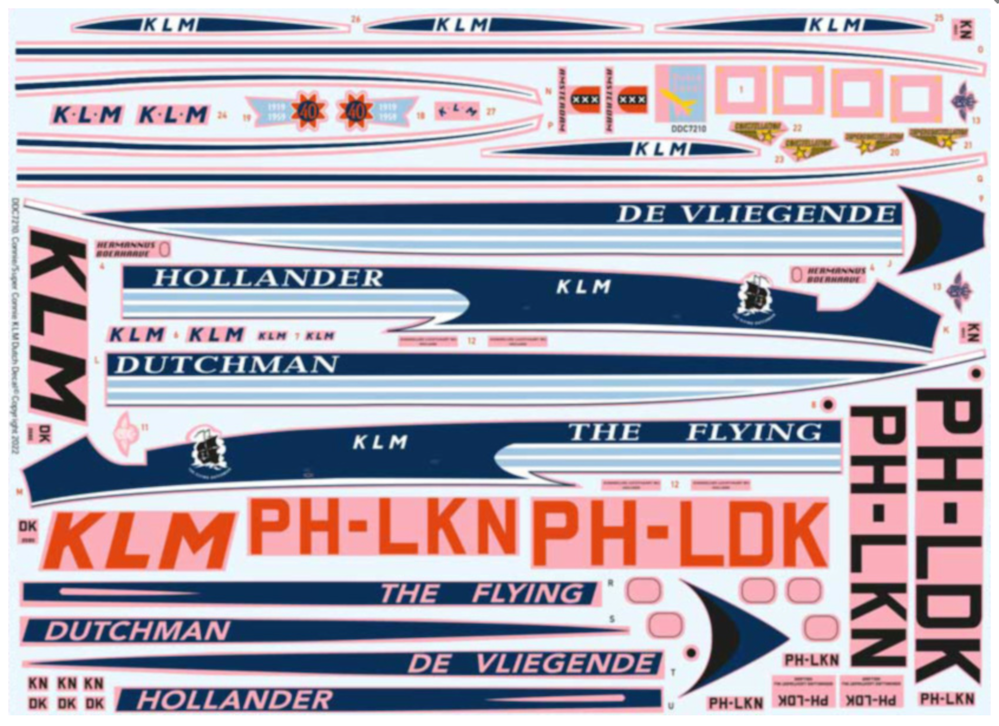 Dutch Decal DDC7210 1:72 Connie en Super Connie