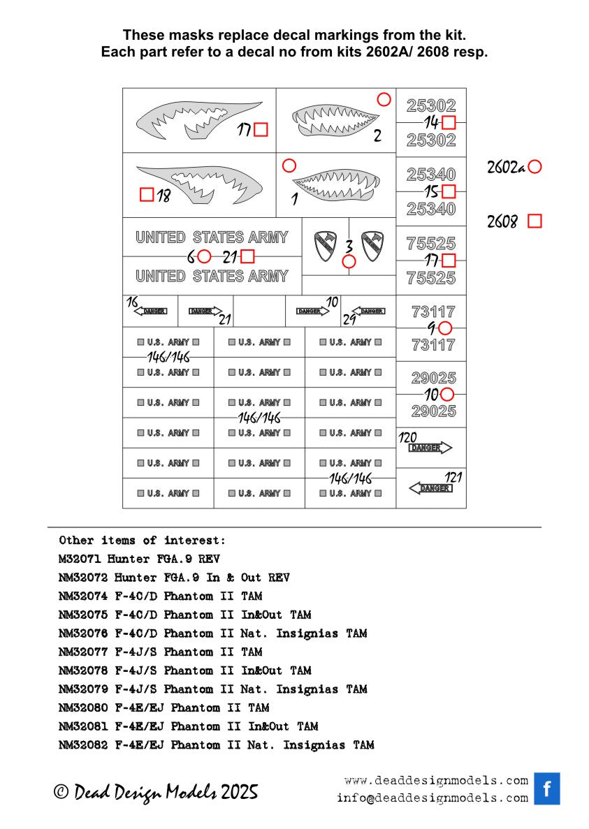 Dead Design Models DDMNM32091 Bell/Boeing AH-64D Apache 1:35 National Insignias