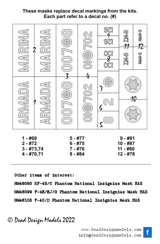 Dead Design Models DDMNM48087 1:48 Bell AH-1G Cobra National Insignia