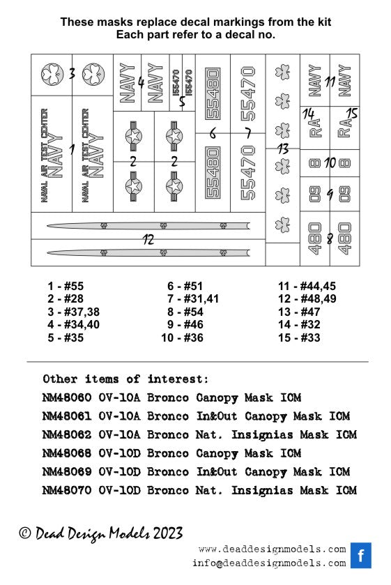 Dead Design DDMNM48146 1:48 OV-10D US NAVY National Insignia