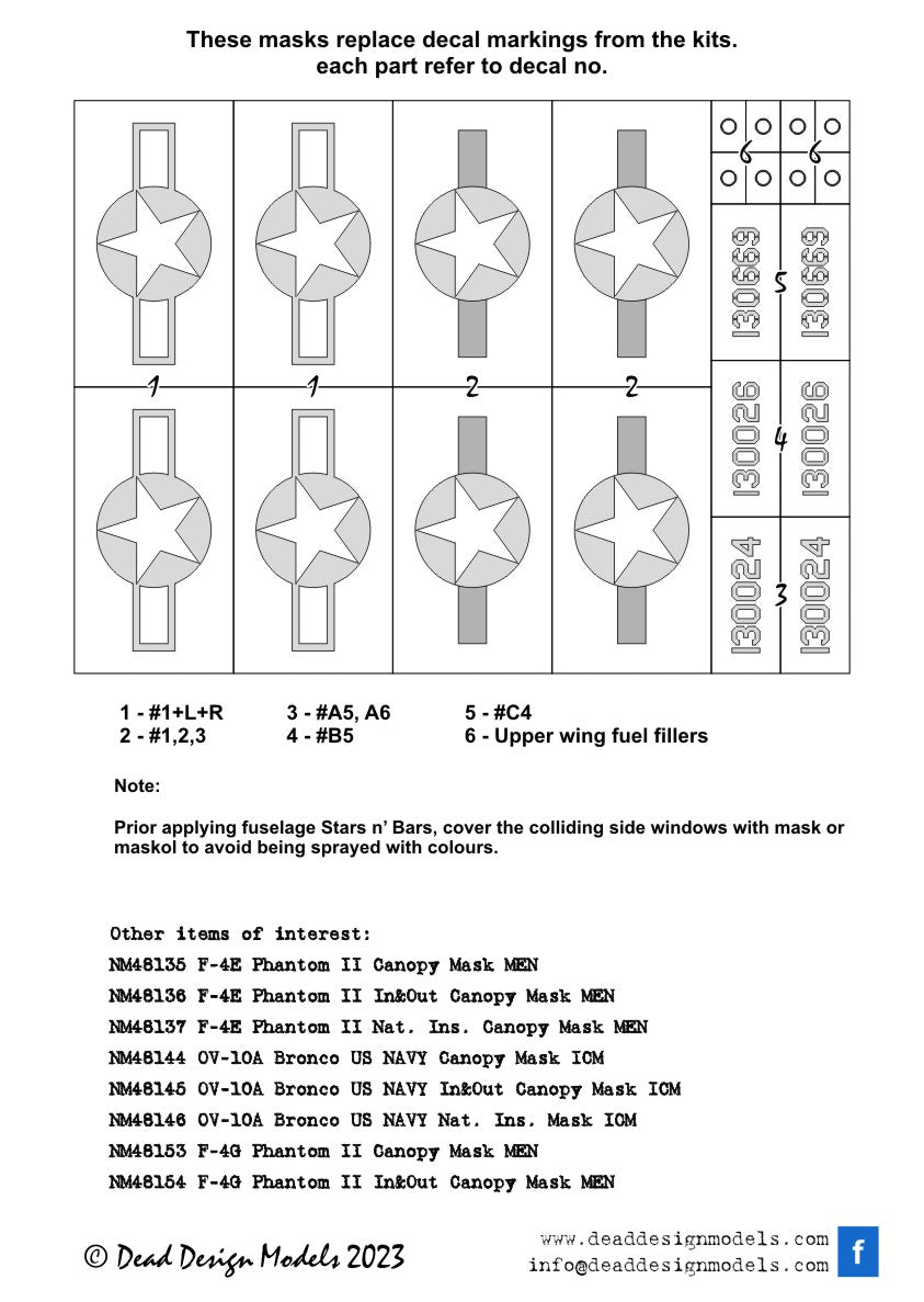 Dead Design Models DDMNM48164 1:48 B-25C/D Mitchell national insignia