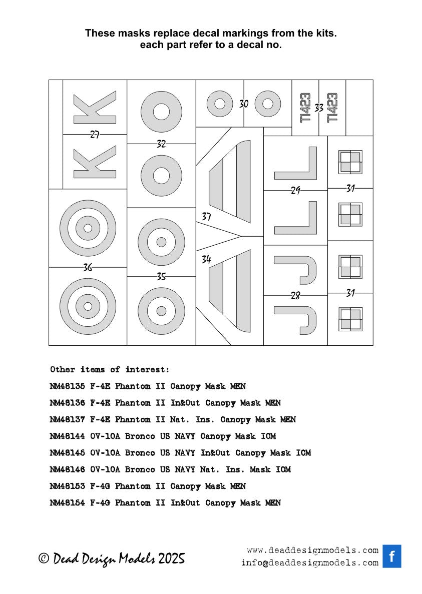 Dead Design Models DDMNM48347 1:48 Westland Lysander National Insignias