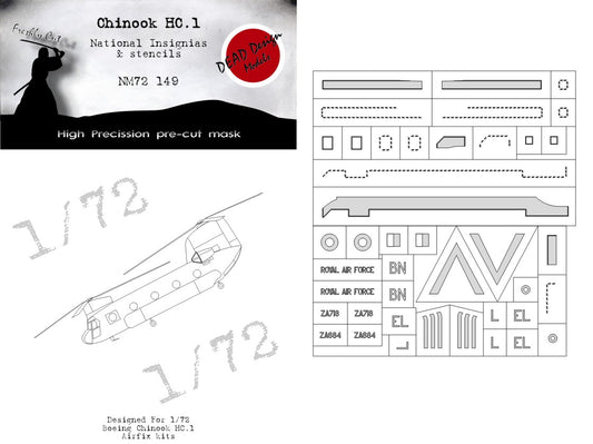 Dead Design Models DDMNM72149 1:72 Boeing Chinook HC.1 National Insignia