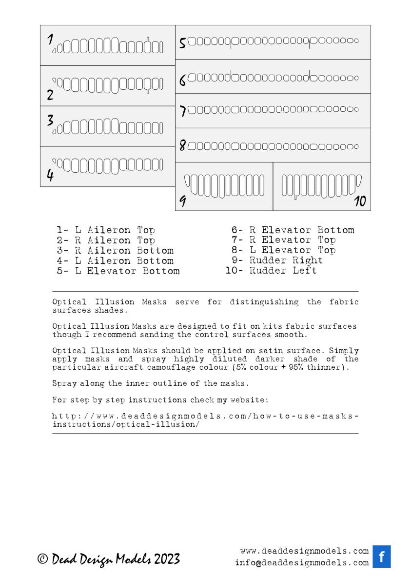 Dead Design DDMSM48055 1:48 Ki-21-Ib Sally 3D Control Surface Mask