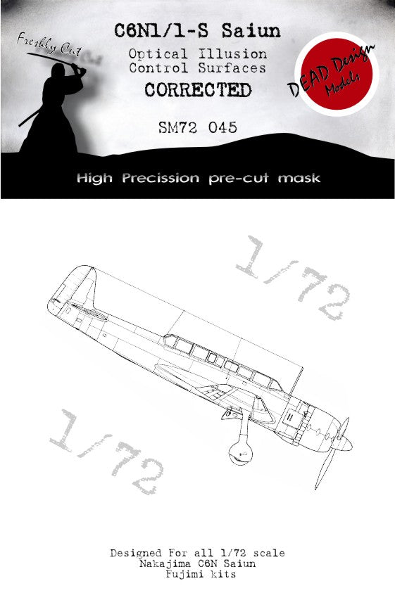 Dead Design DDMSM72045 1:72 C6N1/C6N2 Saiun 3D Control Surface Mask