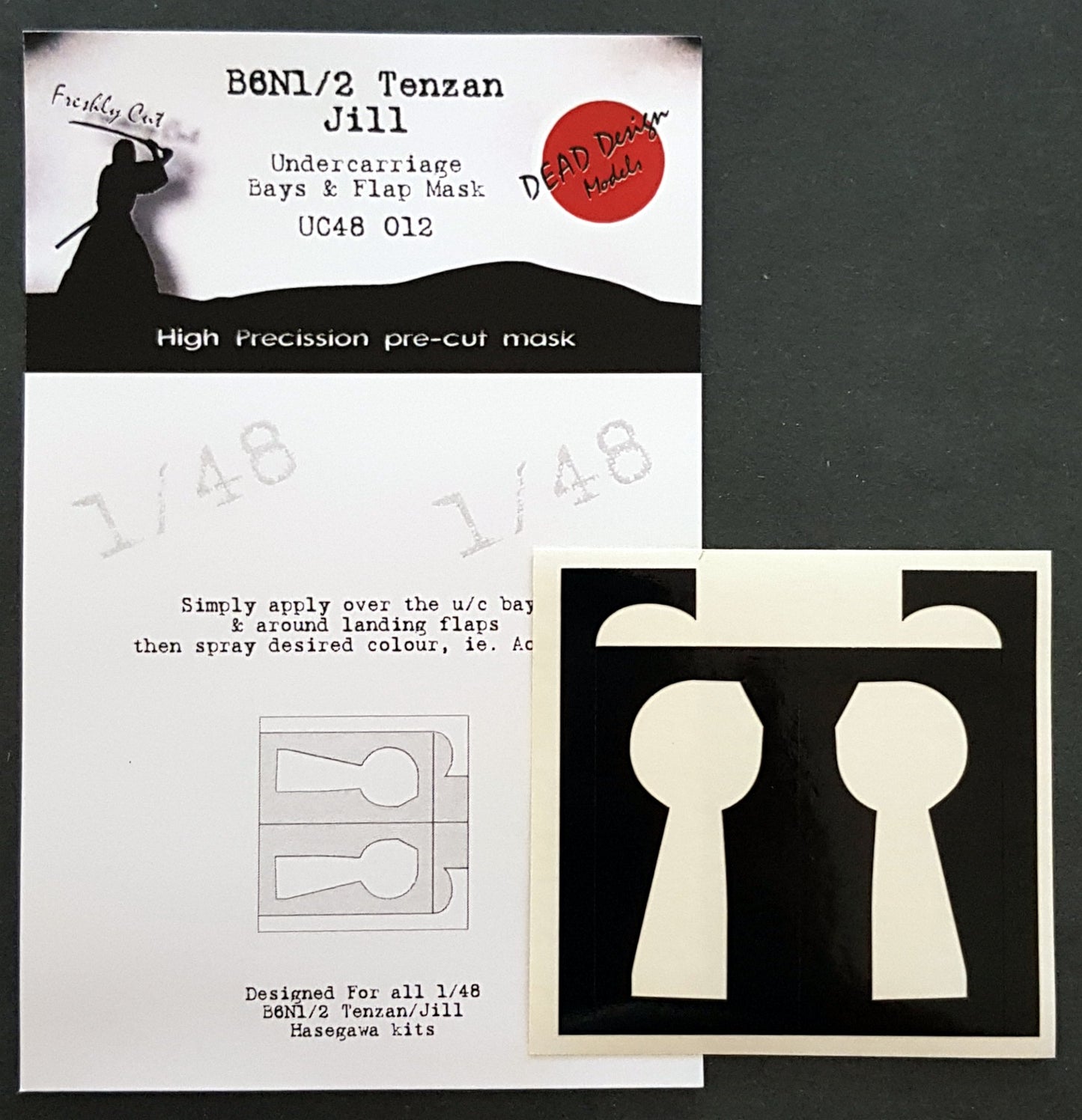 Dead Design DDMUC48012 1:48 B6N1/B6N2 Tenzan Wheel Bay & Flap Mask