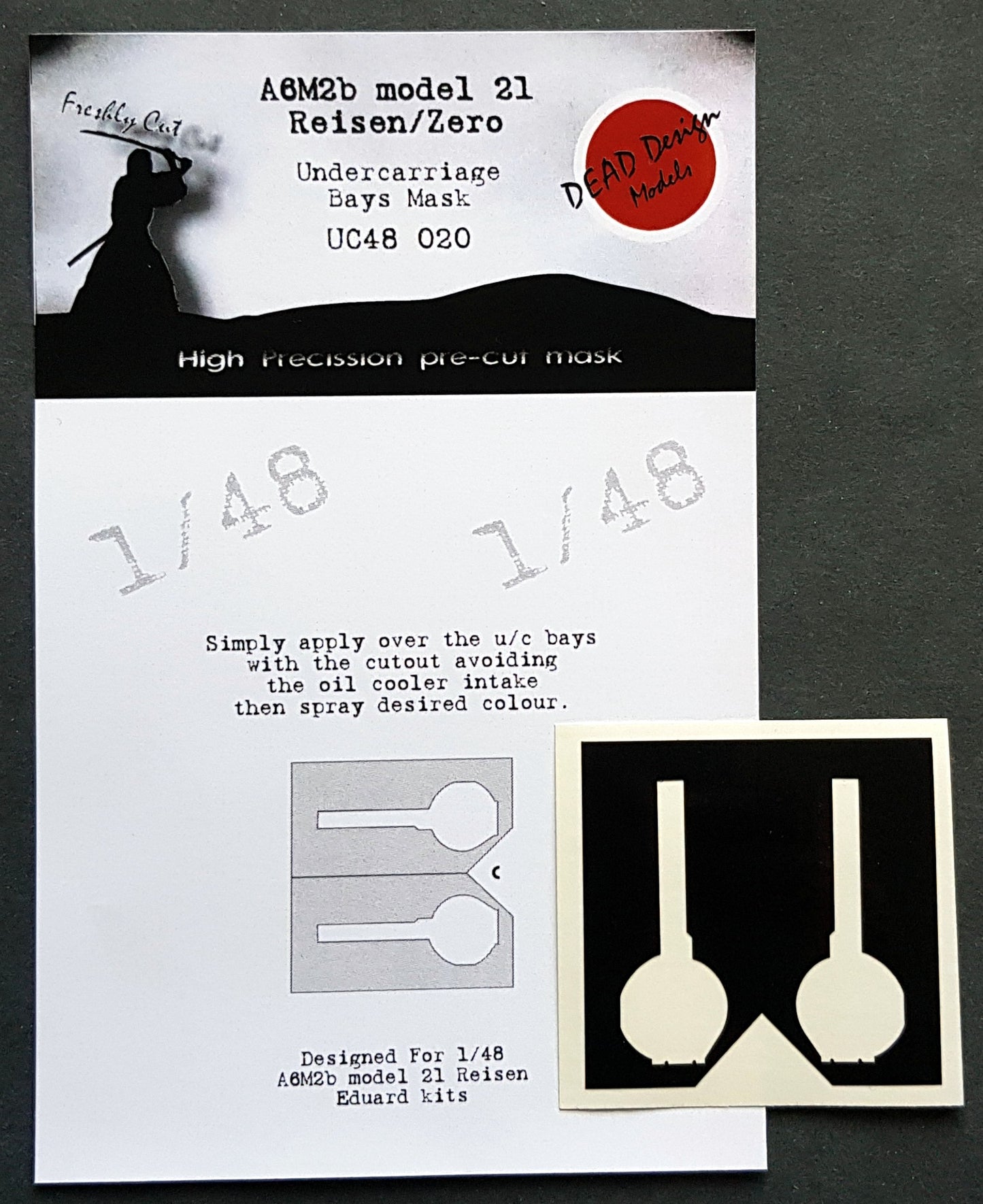 Dead Design DDMUC48020 1:48 A6M2a/b Reisen Wheel Bay Paint Mask