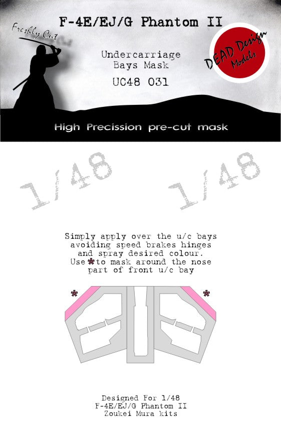 Dead Design DDMUC48031 1:48 F-4E/F-4J/F-4G Phantom II Wheel Bay Mask