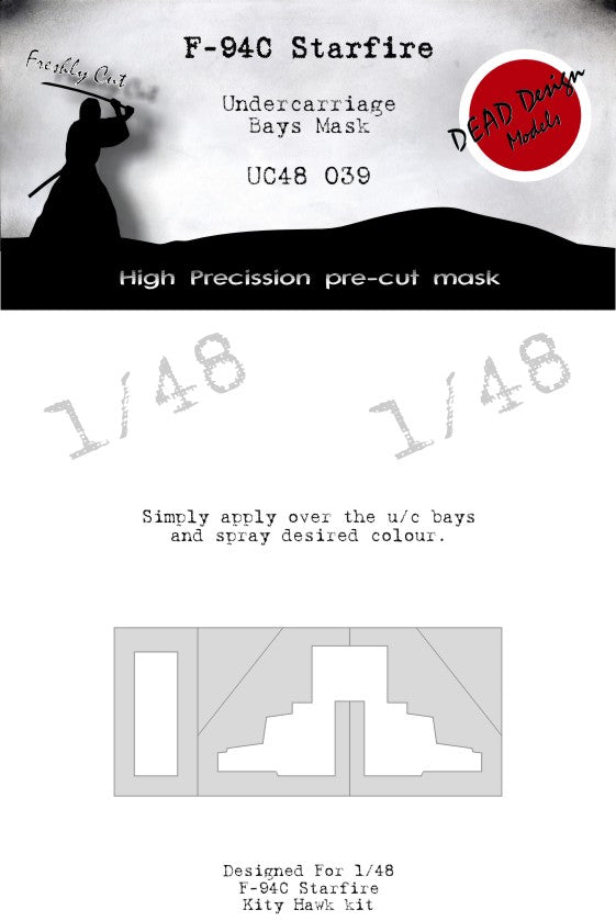 Dead Design DDMUC48039 1:48 F-94C Starfire Wheel Bay Paint Mask