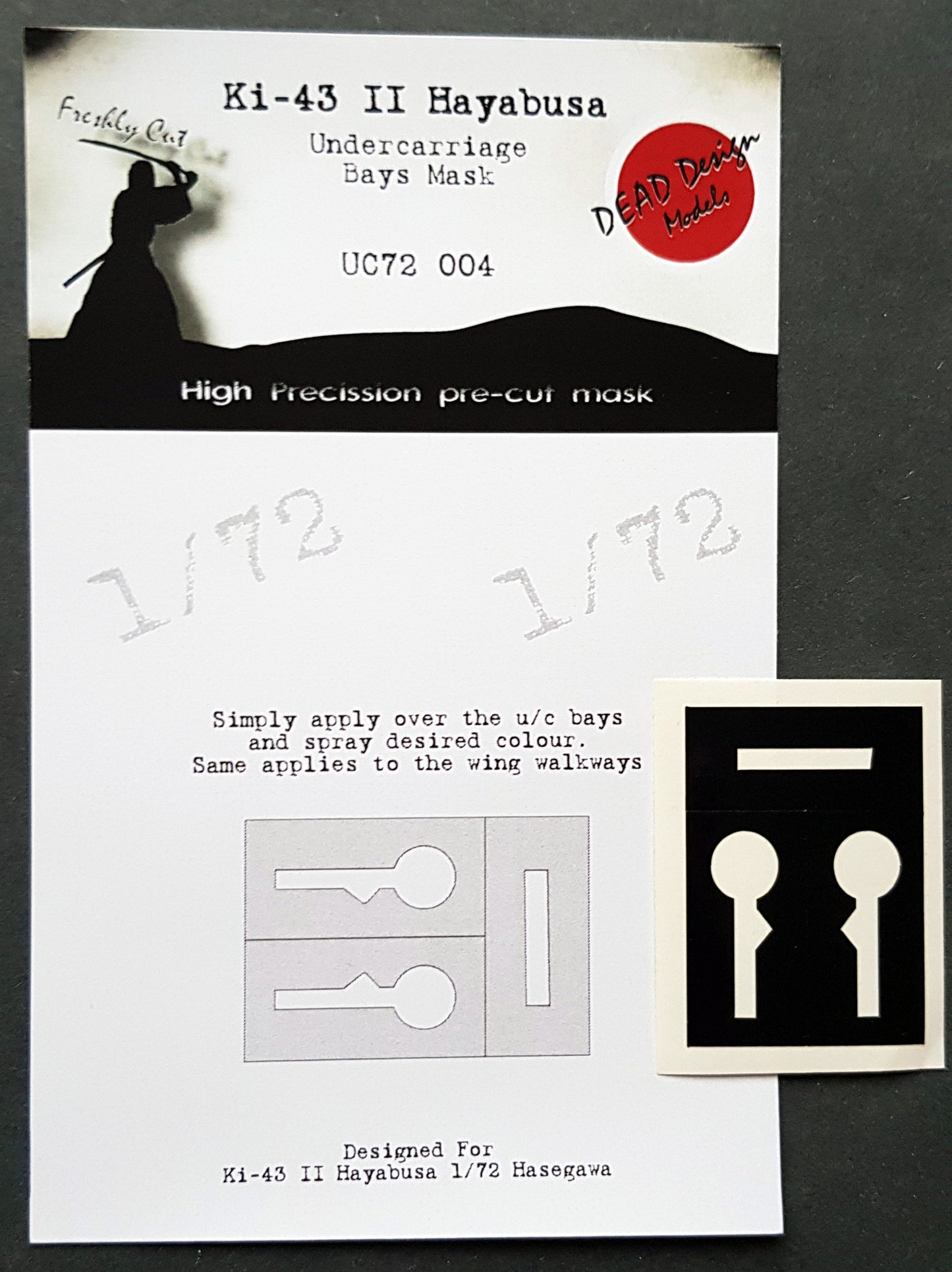Dead Design DDMUC72004 1:72 Ki-43-II Hayabusa Wheel Bay Paint Mask