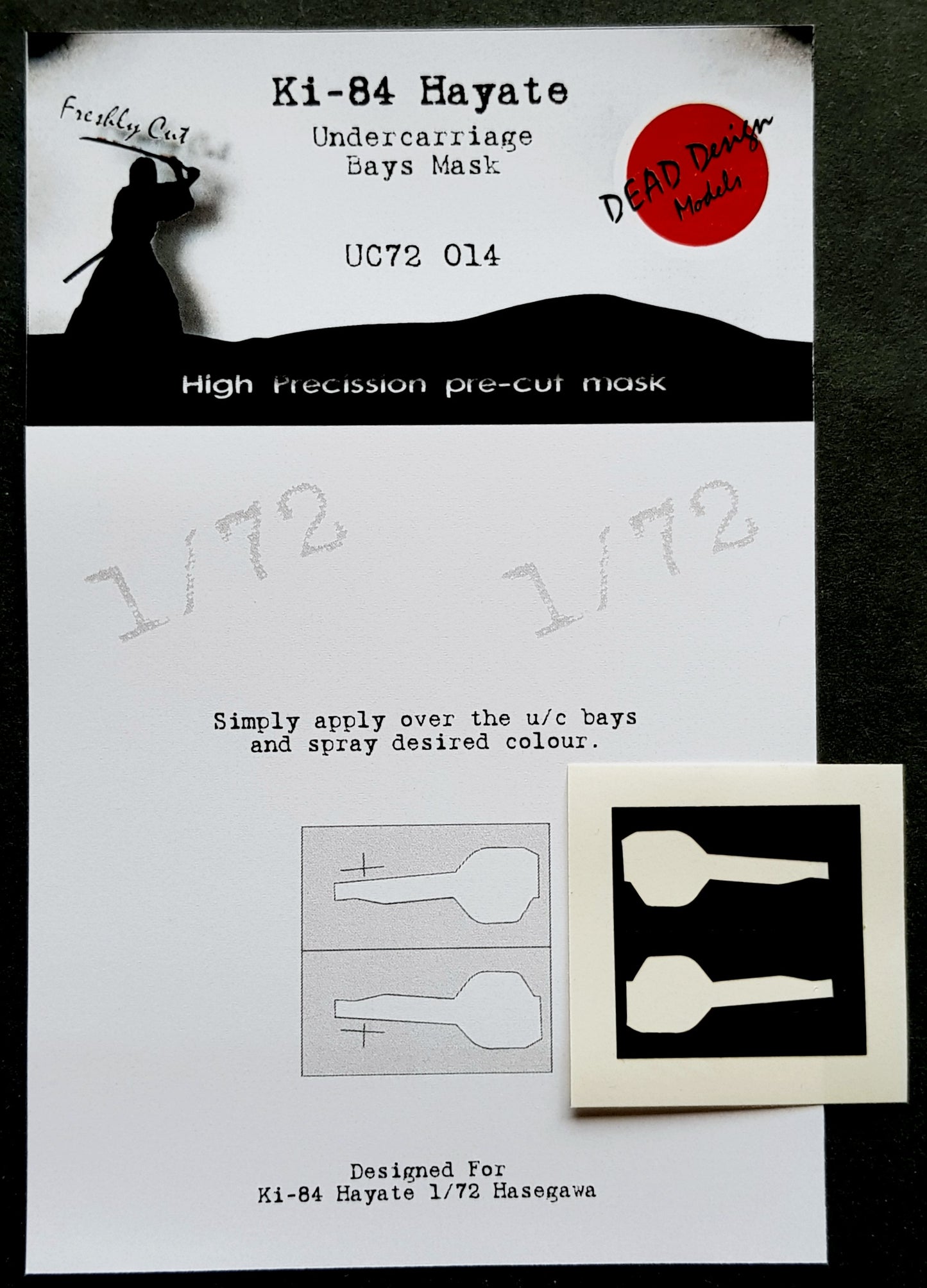 Dead Design DDMUC72014 1:72 Ki-84 Hayate Wheel Bay Paint Mask