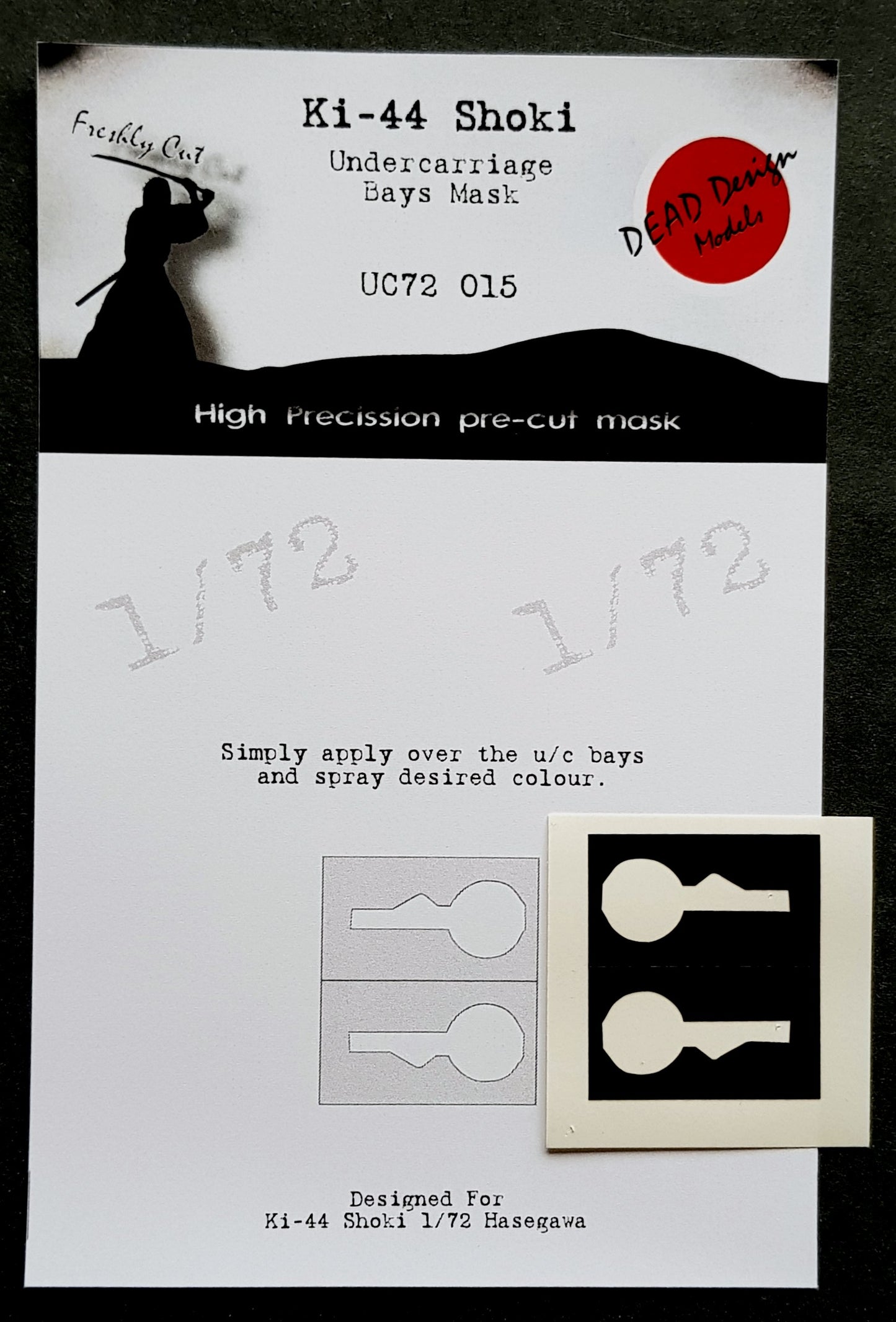 Dead Design DDMUC72015 1:72 Ki-44 Shoki Wheel Bay Paint Mask