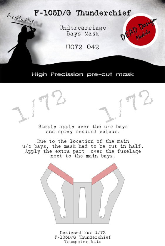 Dead Design DDMUC72042 1:72 F-105D/G Thunderchief Wheel Bay Mask