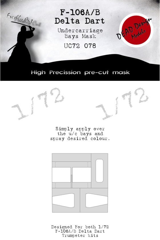 Dead Design DDMUC72078 1:72 F-106A Delta Dart Wheel Bay Mask