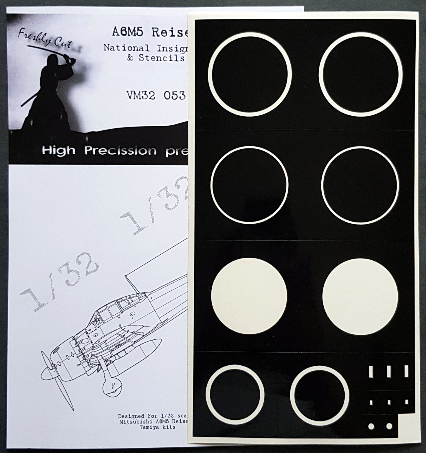 Dead Design Models DDMVM32053 1:32 Mitsubishi A6M5 Zero National Insignia masks
