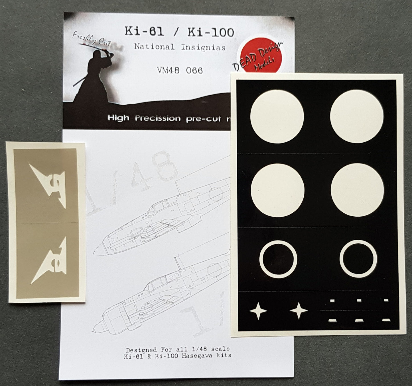 Dead Design DDMVM48066 1:48 Ki-61-I Hien Insignia and Markings Masks