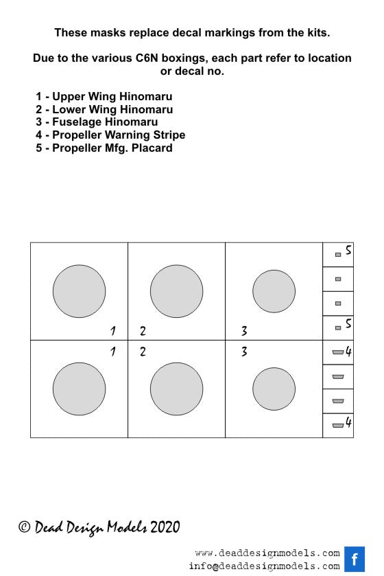 Dead Design DDMVM48110 1:48 C6N1/C6N2 Saiun Insignia without white outline