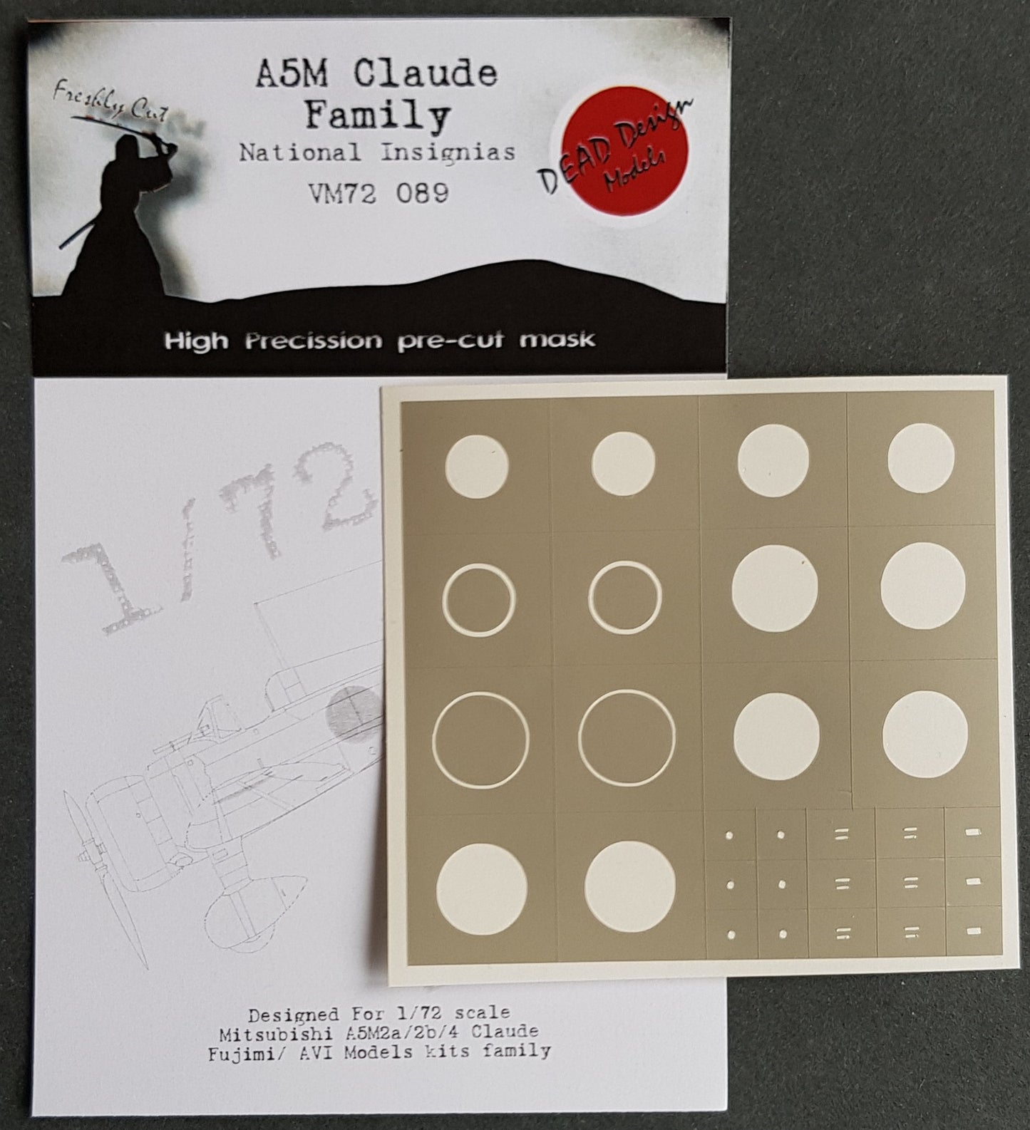 Dead Design DDMVM72089 1:72 A5M Claude Family National Insignia Masks