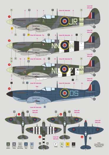 DK Decals DKD24002 1:24 Supermarine Spitfire Mk.IXC, Pt.2 1