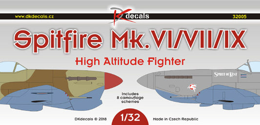 DK Decals DKD32005 1:32 Spitfire Mk.VI/VII/IX High-Altitude Fighter