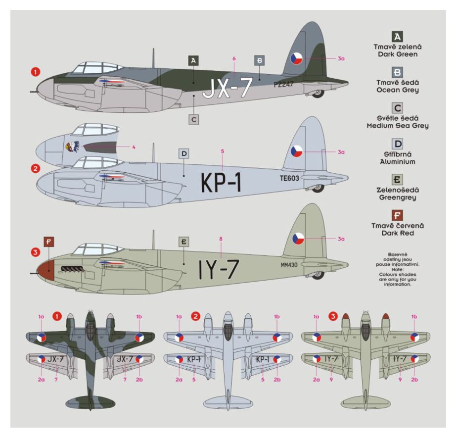 DK Decals DKD32011 1:32 de Havilland B-36 Mosquito in CzAF