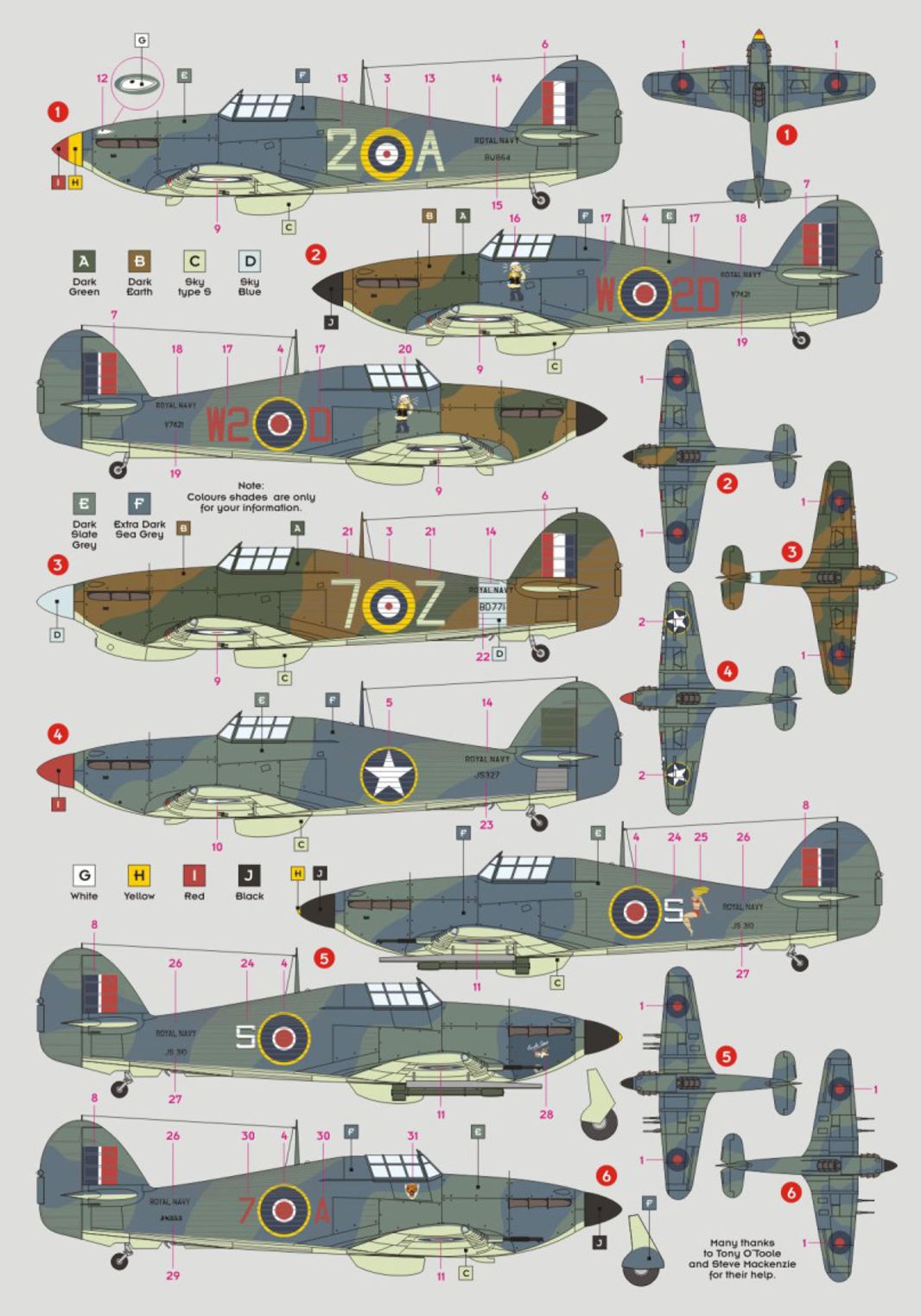 DK Decals DKD32039 1:32 Sea Hurricane Mk.IA/IIB/XII/IIC 1