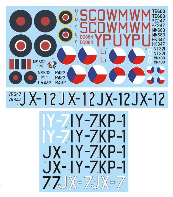 DK Decals DKD48007 1:48 de Havilland Mosquito in CzAF