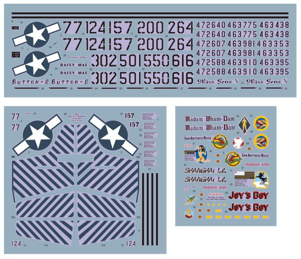 DK Decals DKD48029 1:48 P-51D Mustang VLR Units Iwo Jima 1945