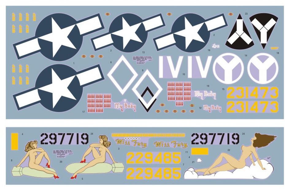 DK Decals DKD48037 1:48 B-17F/G Flying Fortress 15th Air Force