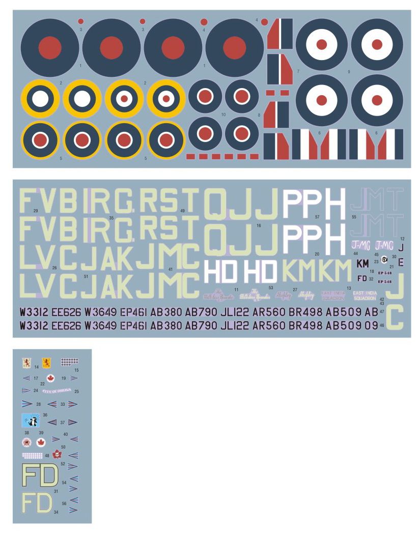 DK Decals DKD48045 1:48 Supermarine Spitfire Mk.V of Wing Commanders 1