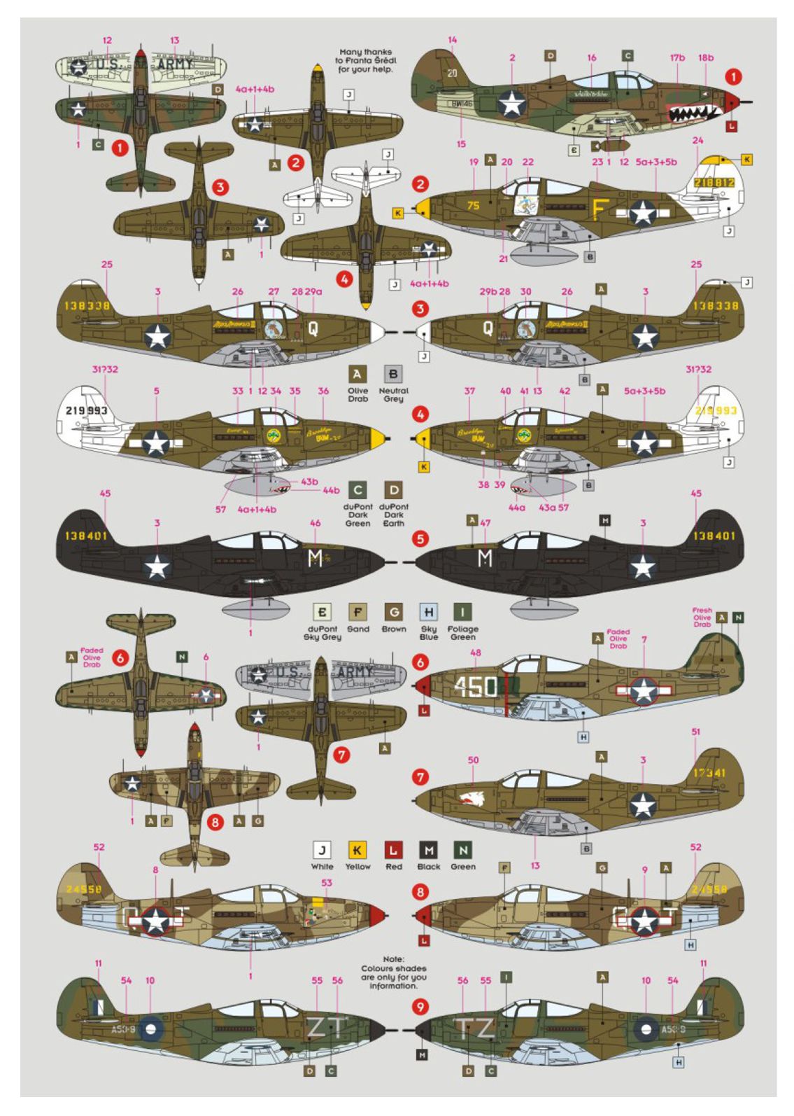 DK Decals DKD48064 1:48 Bell P-39/P-400 Airacobra 1