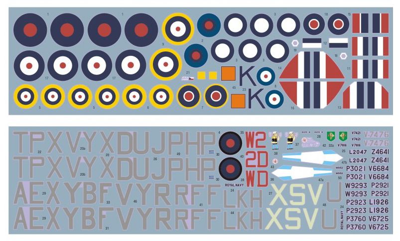 DK Decals DKD72074 1:72 Hawker Hurricane/Sea Hurricane Mk.I, Pt.1 1