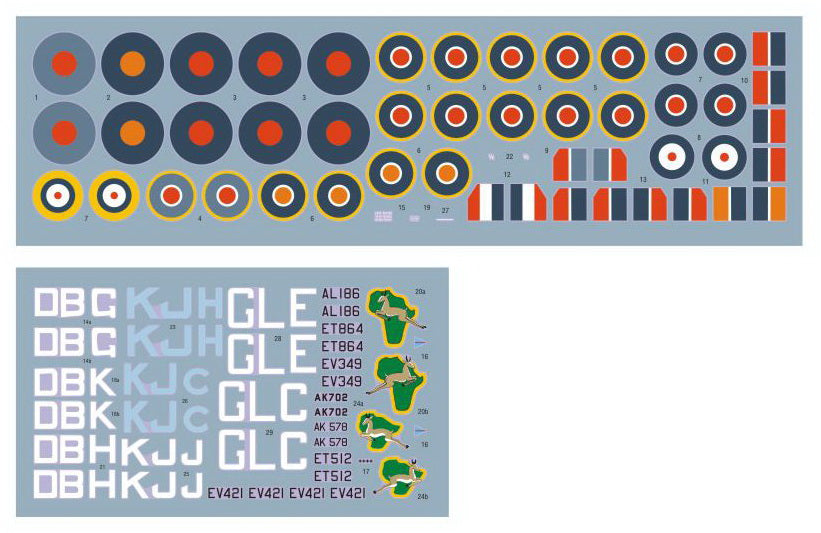 DK Decals DKD72082 1:72 SAAF Curtiss Kittyhawks 1942-43 1
