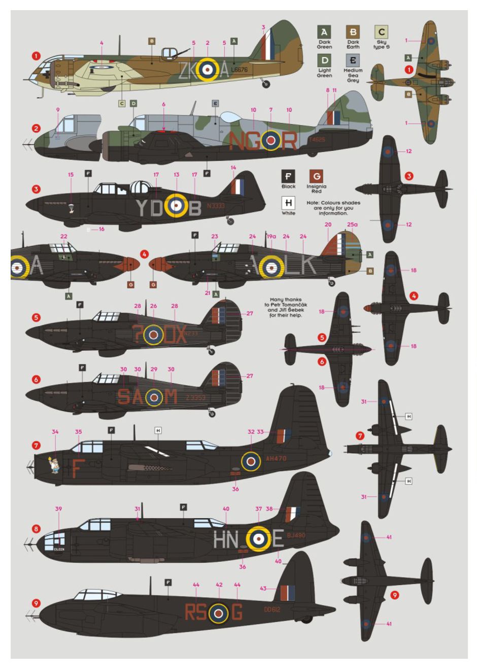 DK Decals DKD72137 1:72 RAF Night Fighters 1