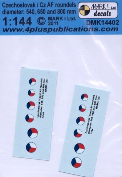 Mark I Decals DMK14402 1:144 Czechoslovak/CzAF roundels Blue outline
