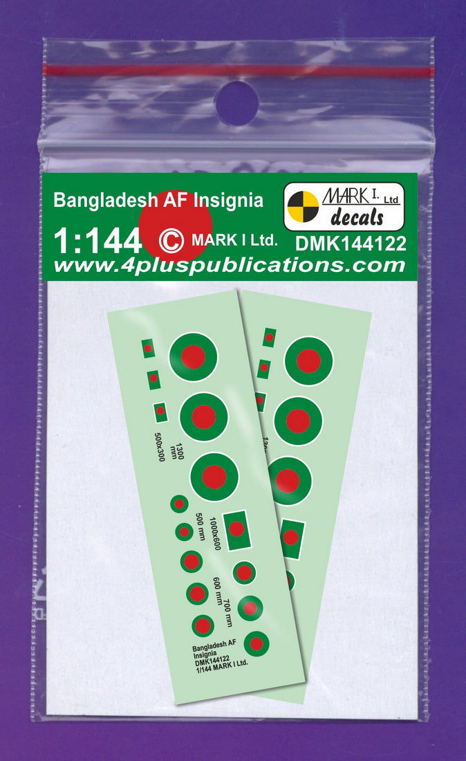 Mark I DMK144122 1:144 Bangladesh Air Force Insignia and Flags