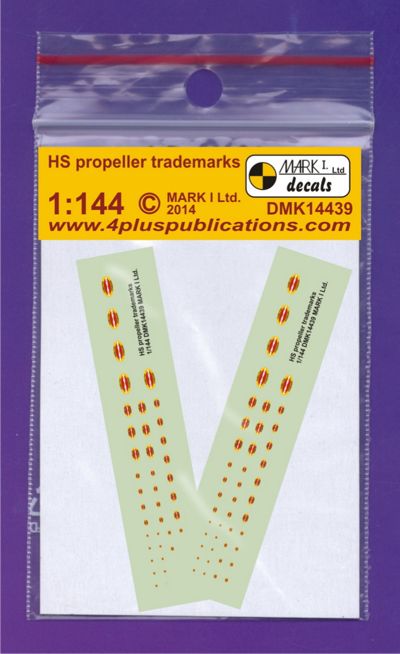 Mark I Decals DMK14439 1:144 Hamilton Standard propeller manufacturer logos 2s