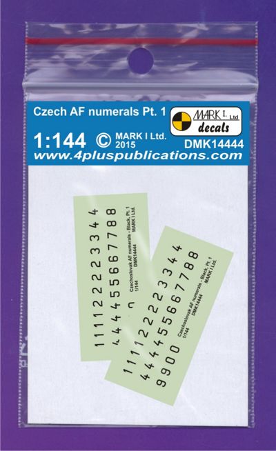 Mark I Decals DMK14444 1:144 CzAF numerals Black, Pt.1, 2 sets