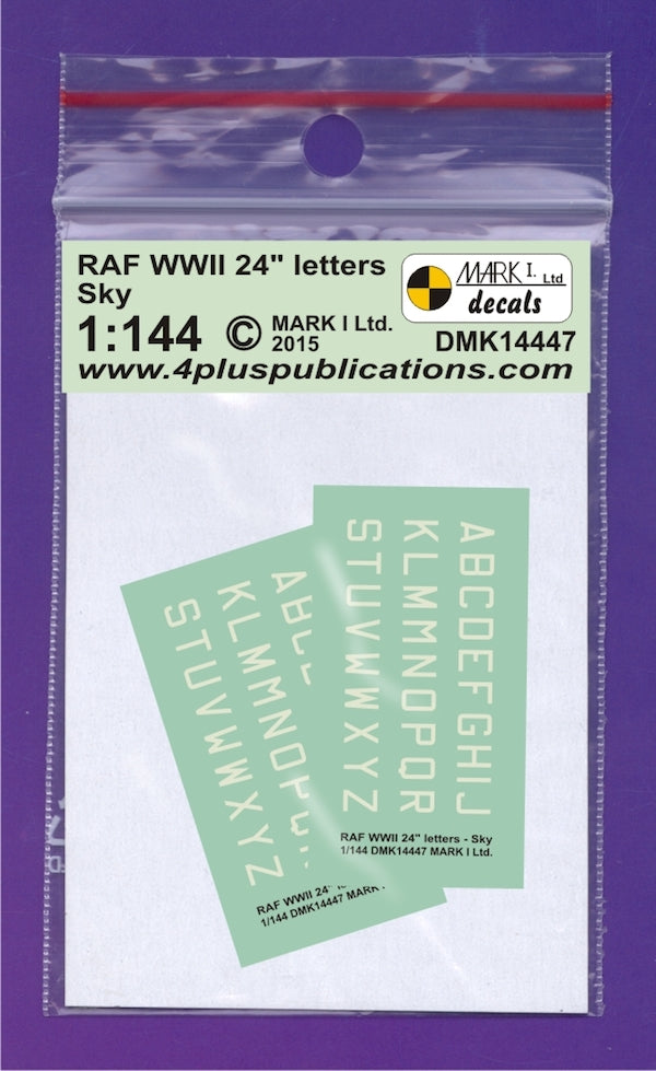 Mark I DMK14447 1:144 RAF WWII 24 inch Sky Letters Decal Set